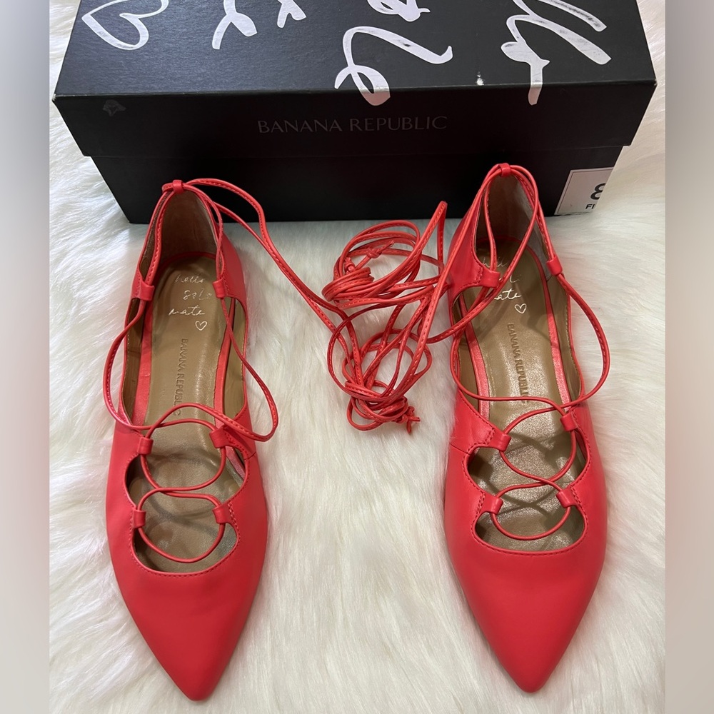 Banana Republic Allie Flat Shoe Tie straps